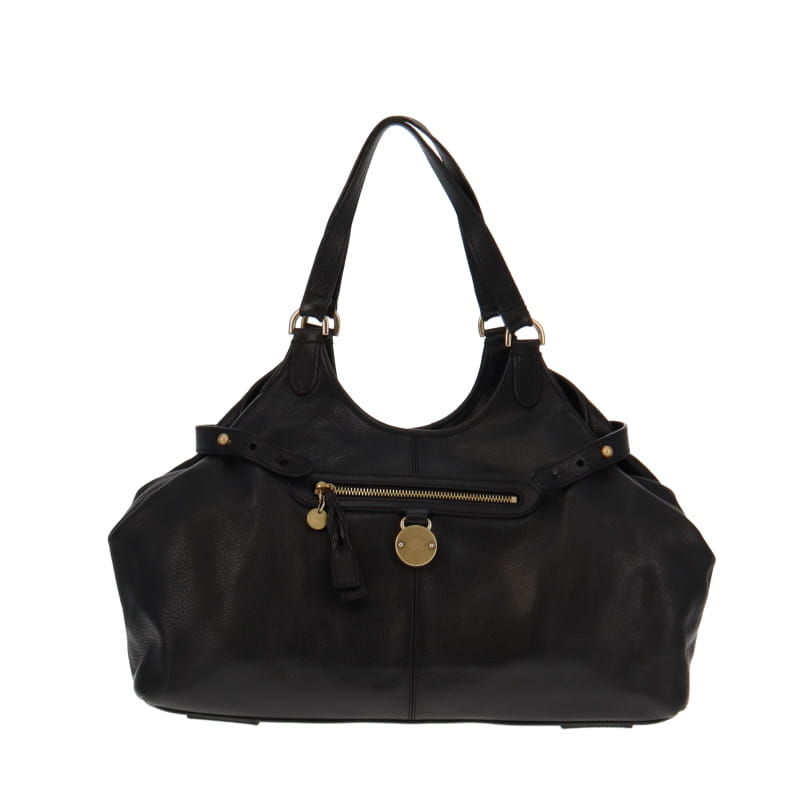 Mulberry Vintage Black Spongy Leather Somerset Tote