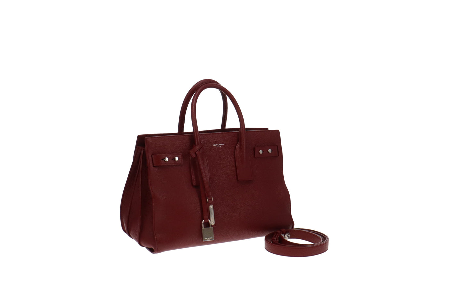 Saint Laurent Ruby Red Souple Sac Du Jour