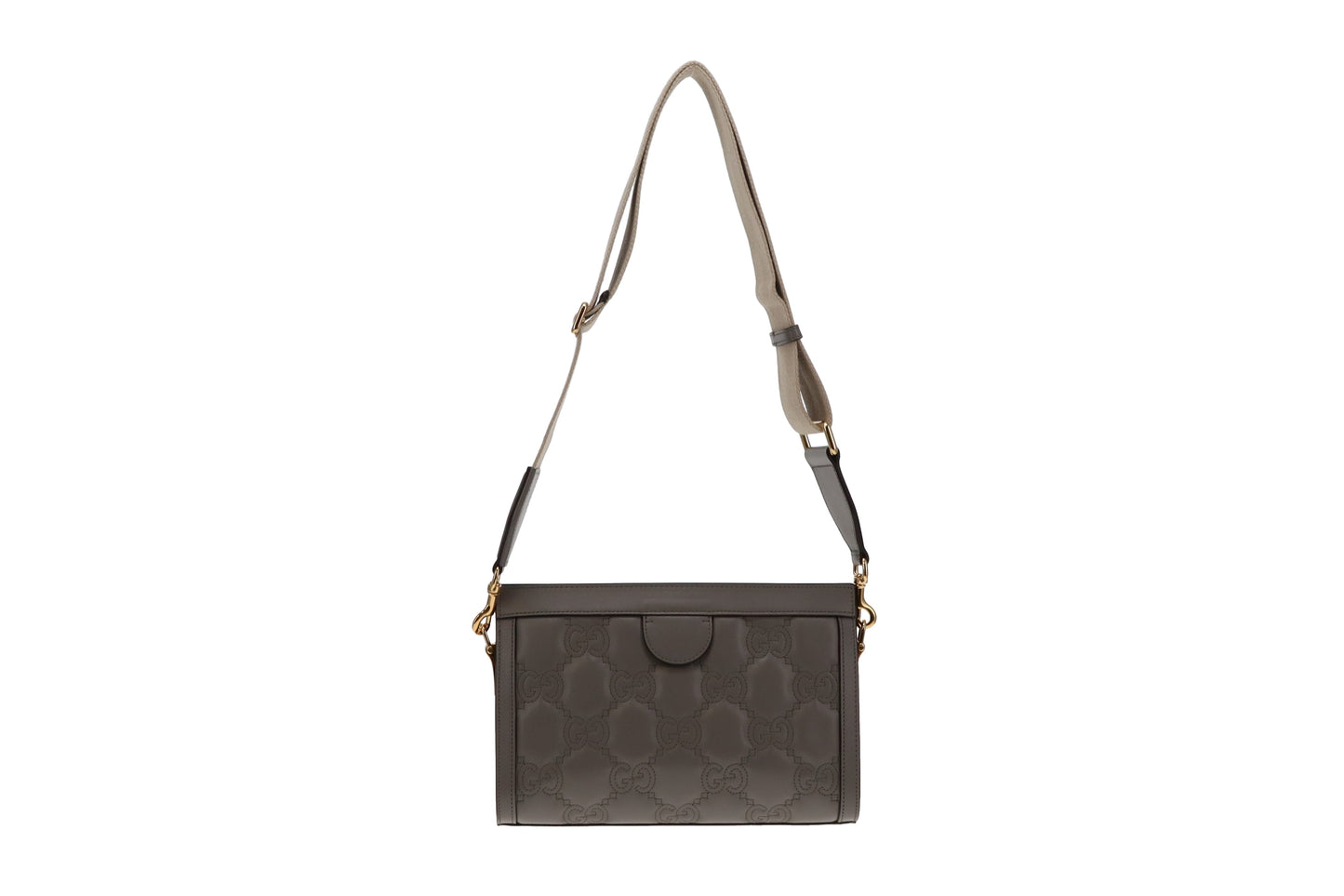 Gucci Grey Embossed Matelasse Leather Small Bag with 2 Straps