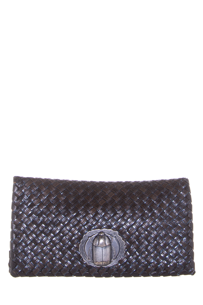 Bottega Veneta Vintage Black Scarab Beatle Clutch