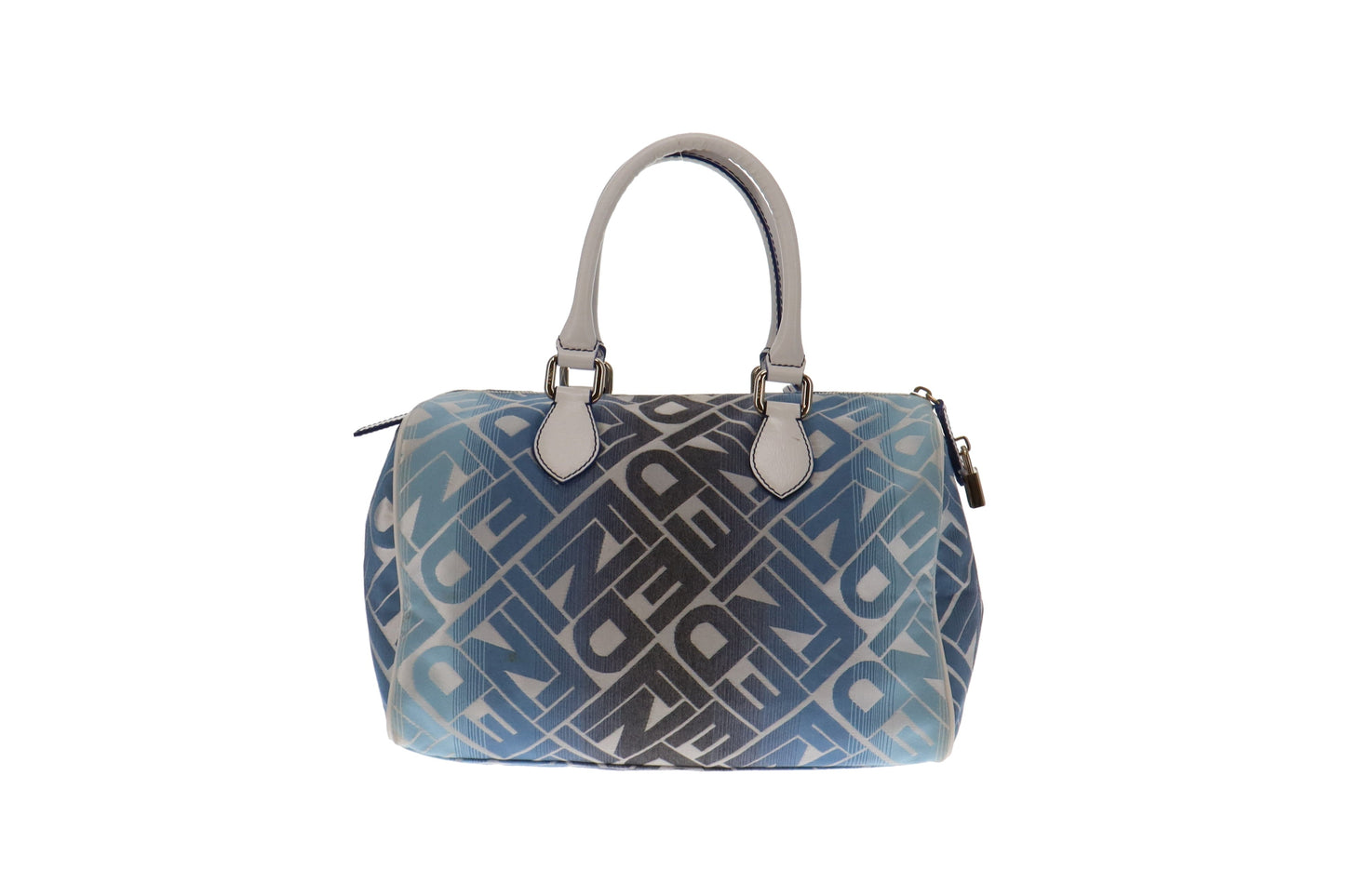 Fendi Blue Tone Bauletto Forever Boston Bag