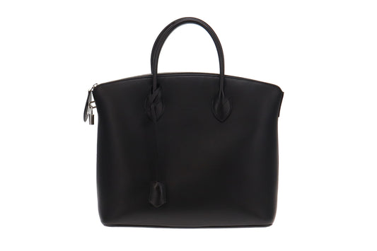 Louis Vuitton Black Smooth Calf Leather Custom Order Lockit Tote (Haute Maroquinerie) (2)