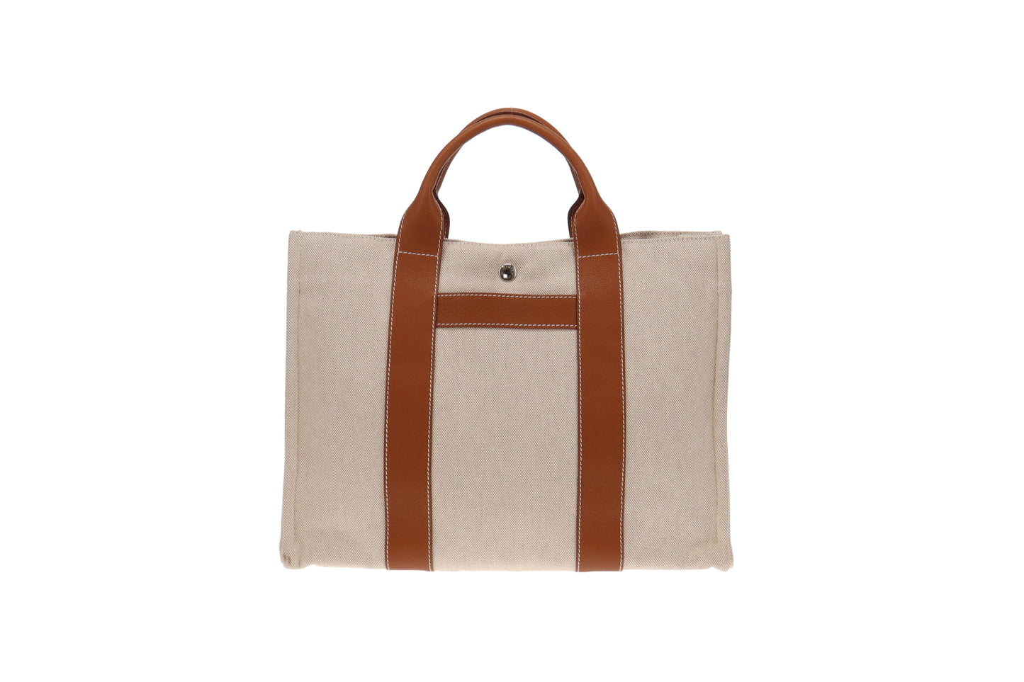 Hermes Harnais MM Tote Ecru Toile & Negonda