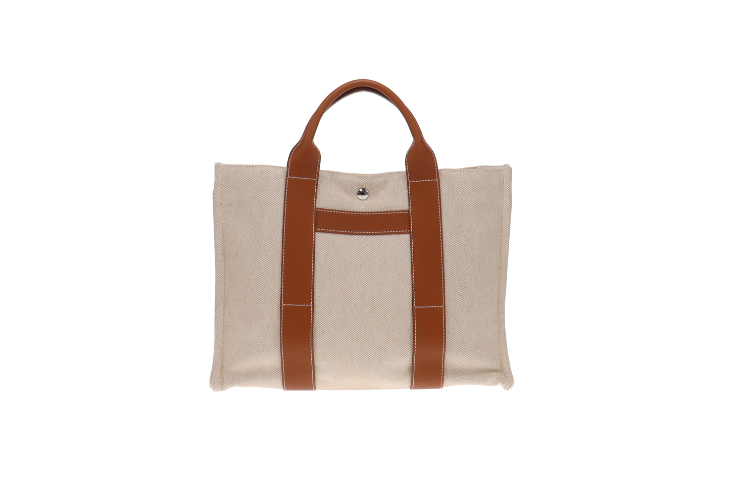 Hermes Harnais MM Tote Ecru Toile & Negonda