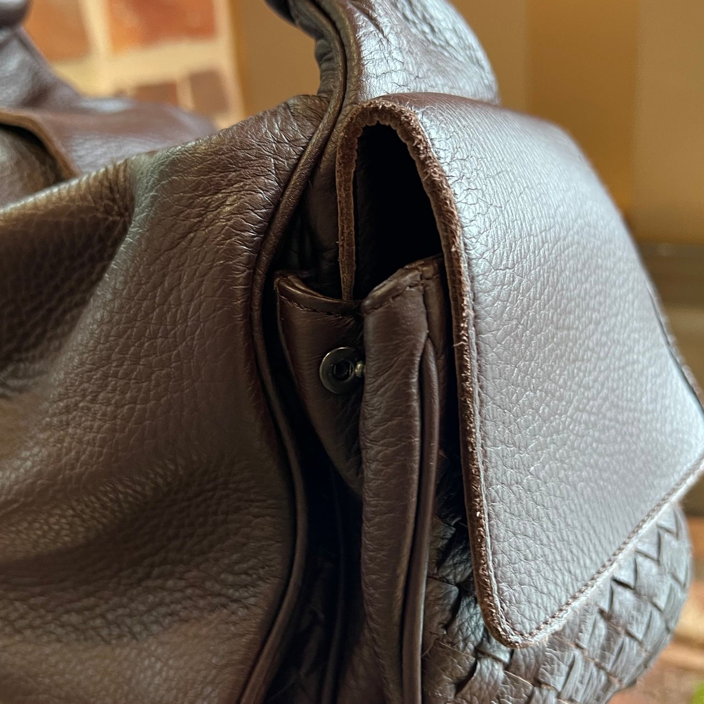 BOTTEGA VENETA Cocker Ebano Leather Cervo Hobo Bag