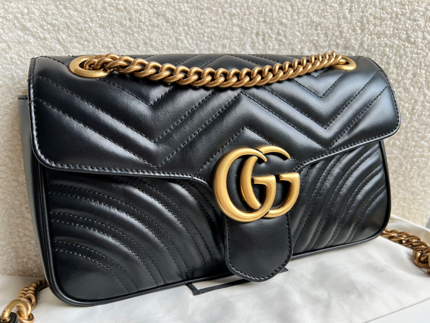 Gucci GG Black Marmont Small Shoulder Bag (RRP £1800)