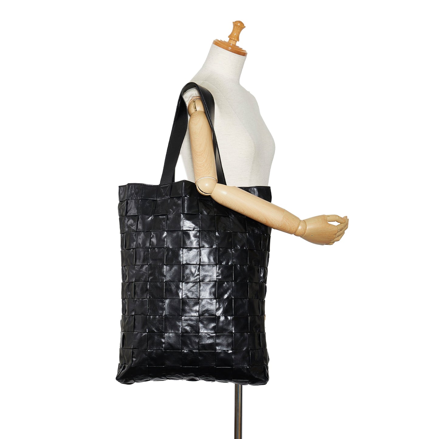 Black Bottega Veneta Maxi Intrecciato Cassette Tote