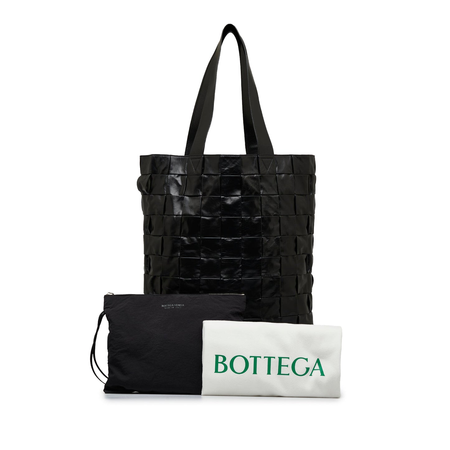 Black Bottega Veneta Maxi Intrecciato Cassette Tote