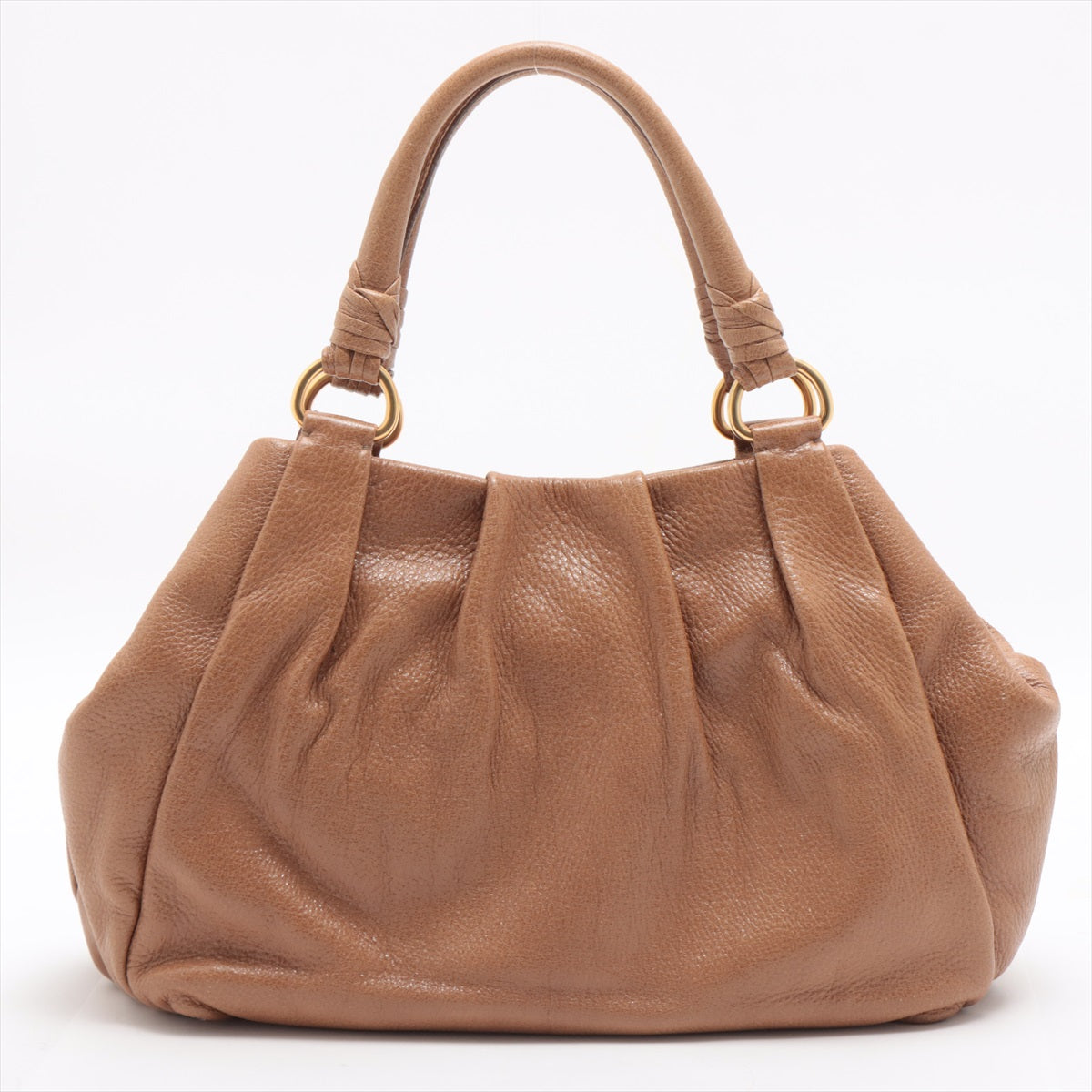 Prada Leather Shoulder Bag Brown