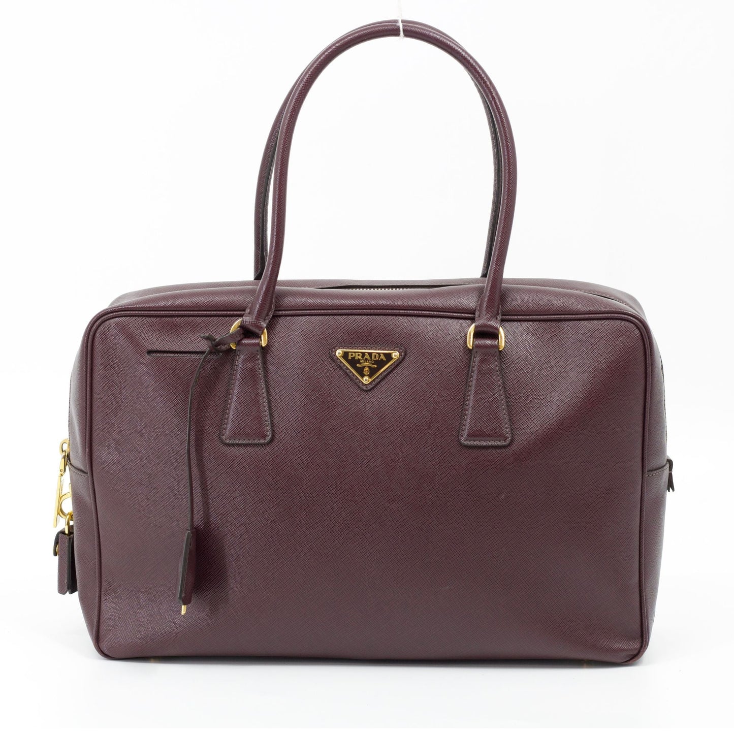 Prada Galleria Saffiano Lux Bowler Bag Purple Handbag