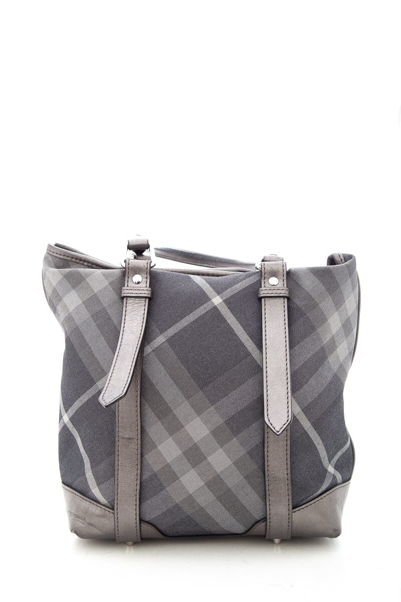 Burberry Silver Plaid Handbag