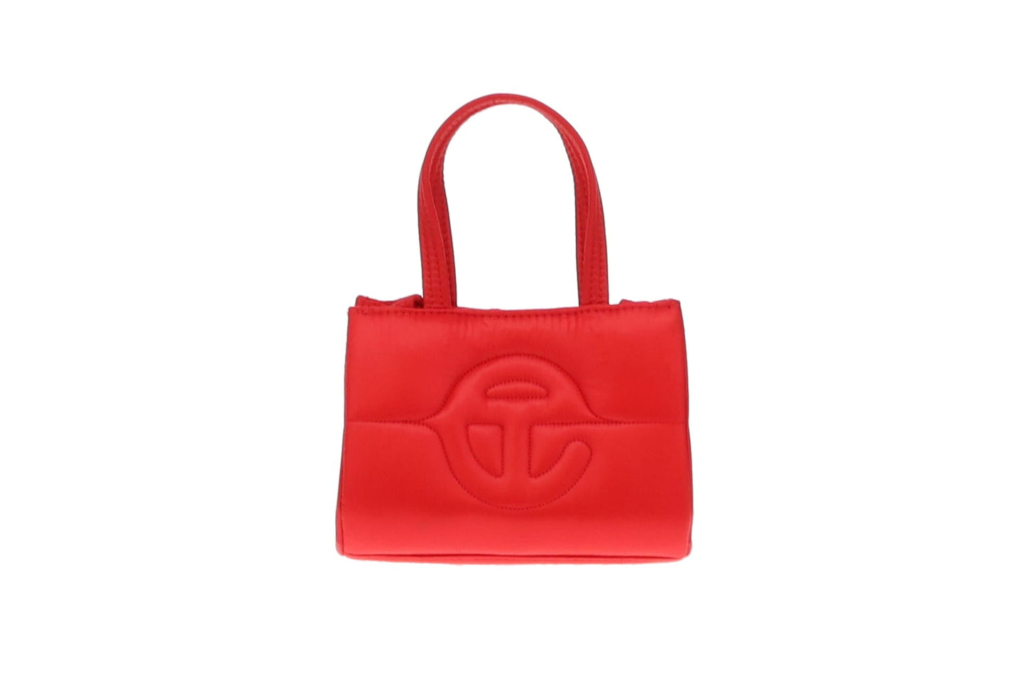 Telfar Red Nylon Small Puff Shopping Bag