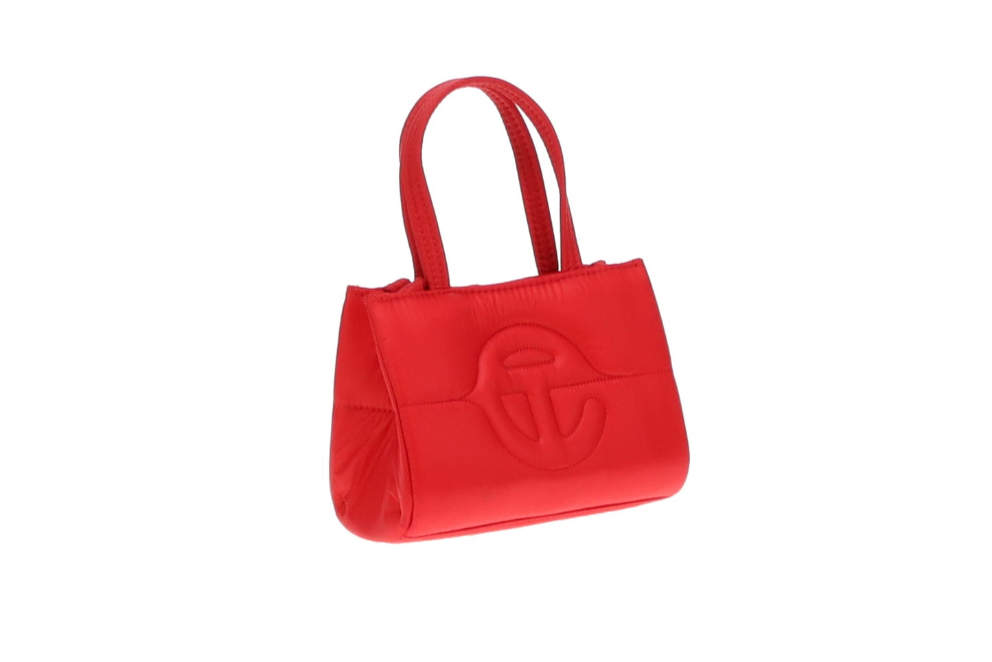 Telfar Red Nylon Small Puff Shopping Bag