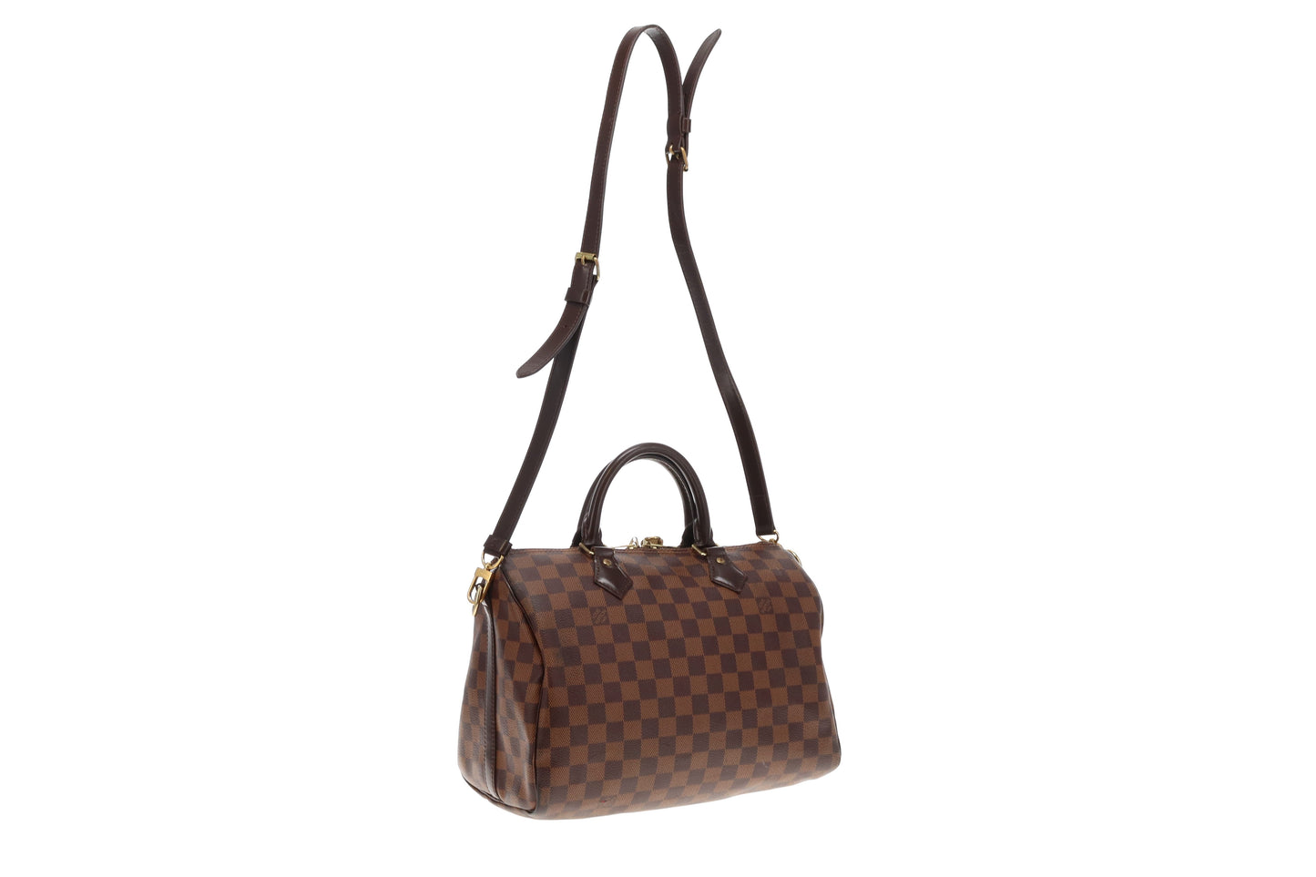 Louis Vuitton Damier Ebene Speedy 30 Bandouliere MB4196