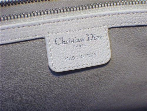 Christian Dior White Leather Shoulder Shopper Bag- LIMITED EDITION