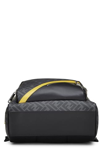 Fendi,  Black Zucca Coated Canvas Backpack, Black