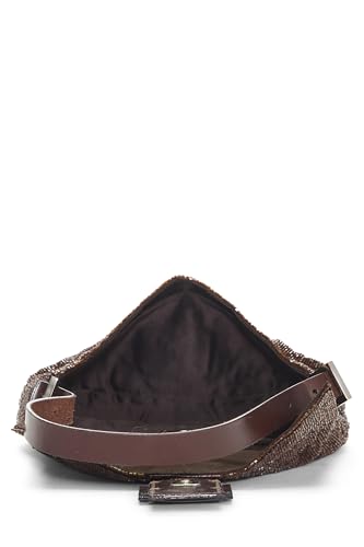 Fendi,  Brown Beaded Baguette, Brown