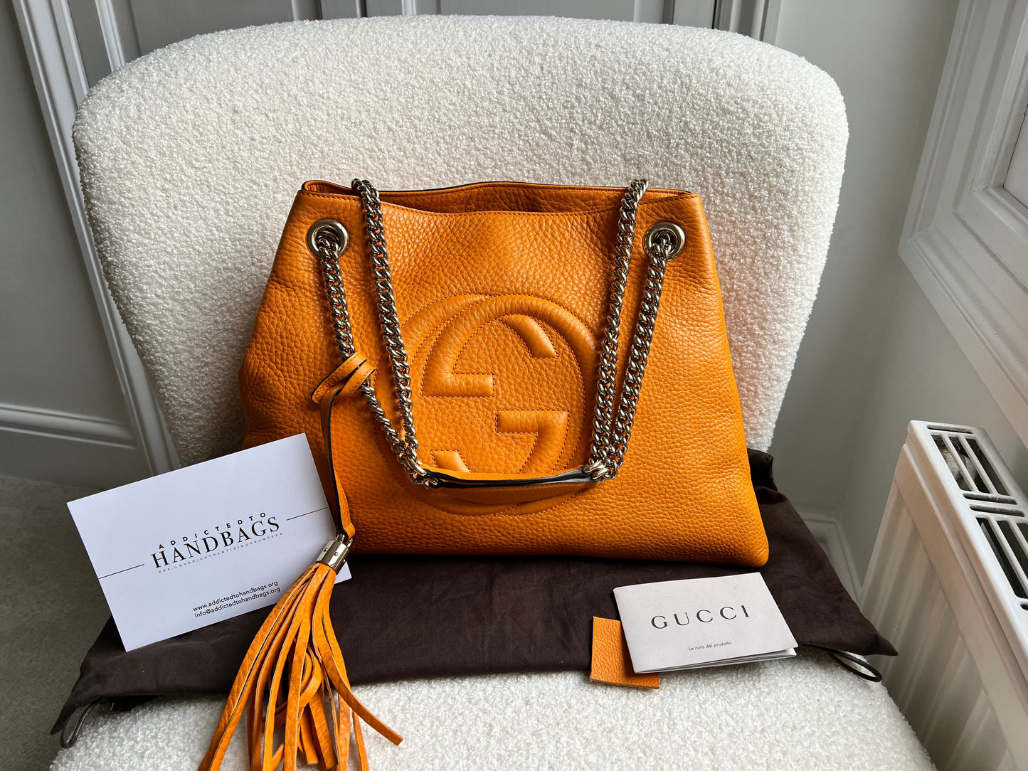 Gucci Orange Soho Chain Tote (RRP £1350)