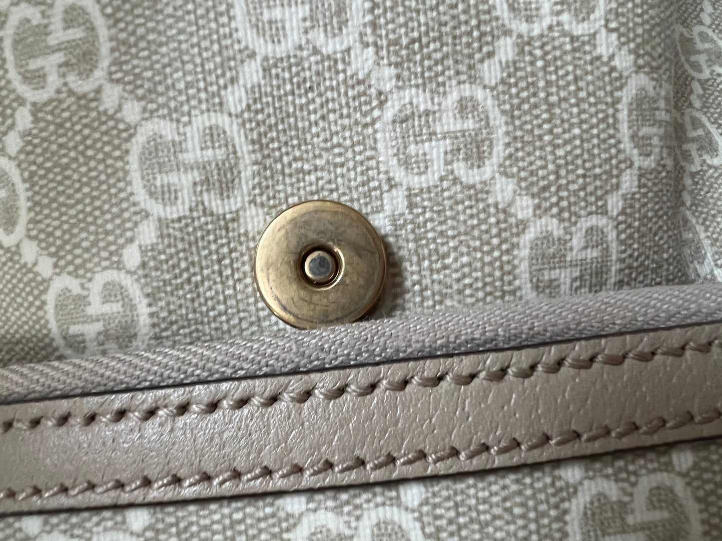 Gucci Beige and White Supreme Canvas Backpack (RRP £1500)