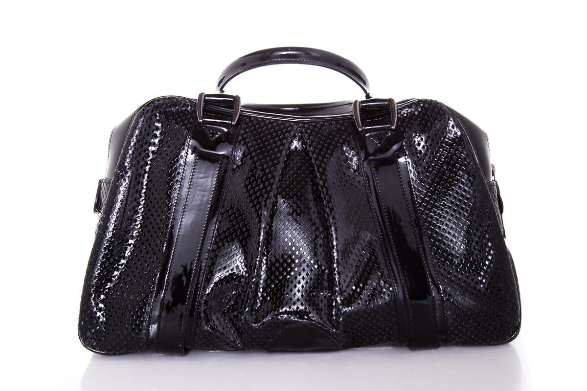 Burberry Brit KNIGHT Black Perforated Patent Duffle