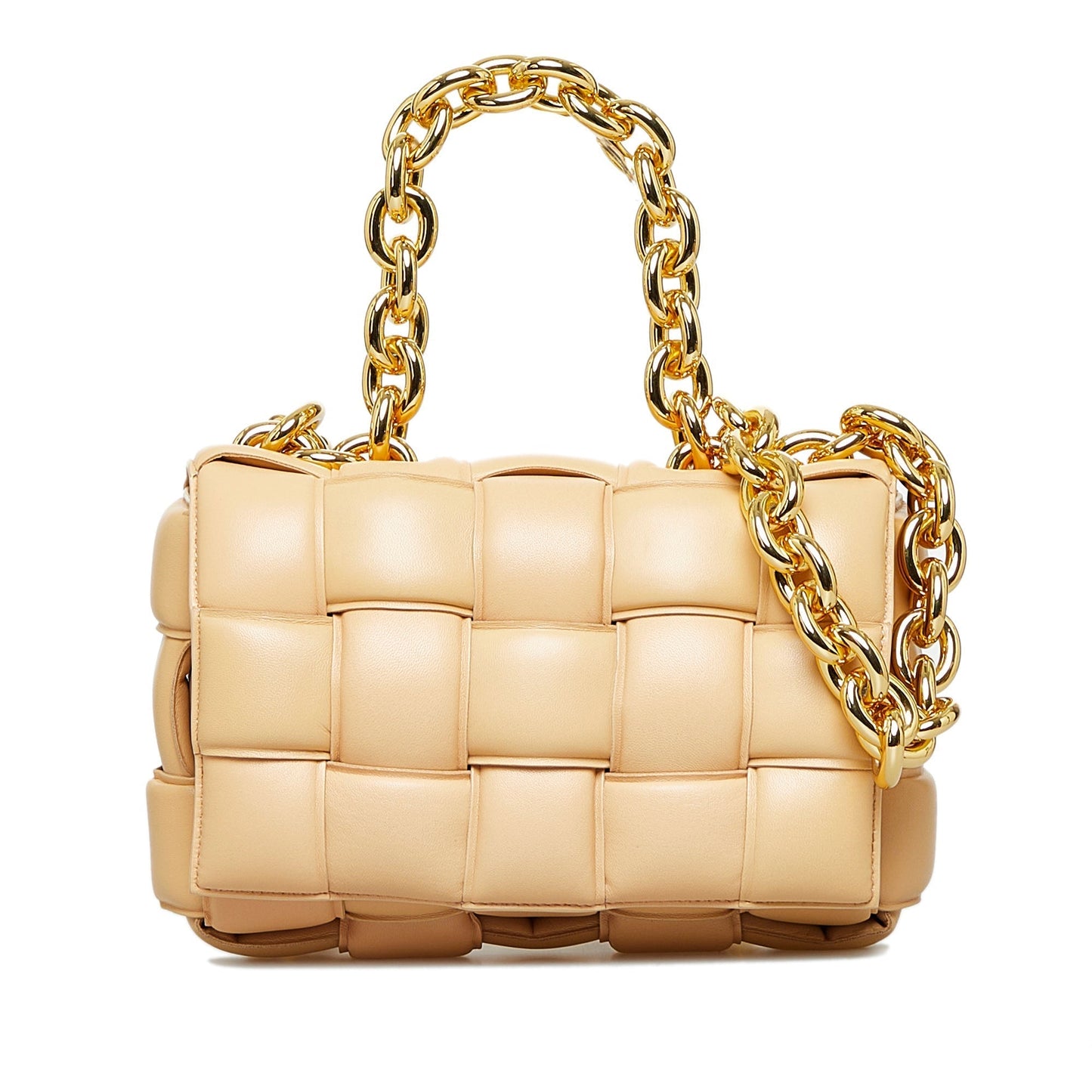 Bottega Veneta Padded Chain Cassette Beige