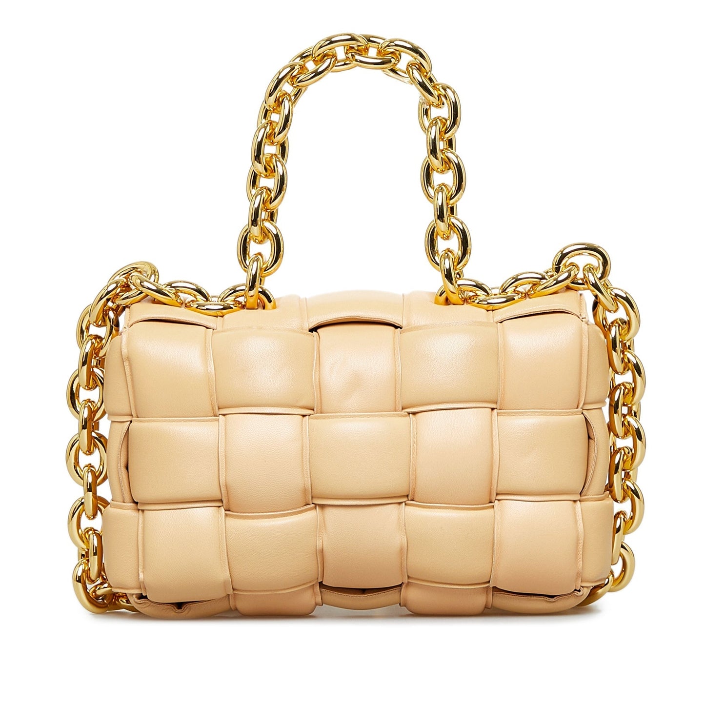 Bottega Veneta Padded Chain Cassette Beige