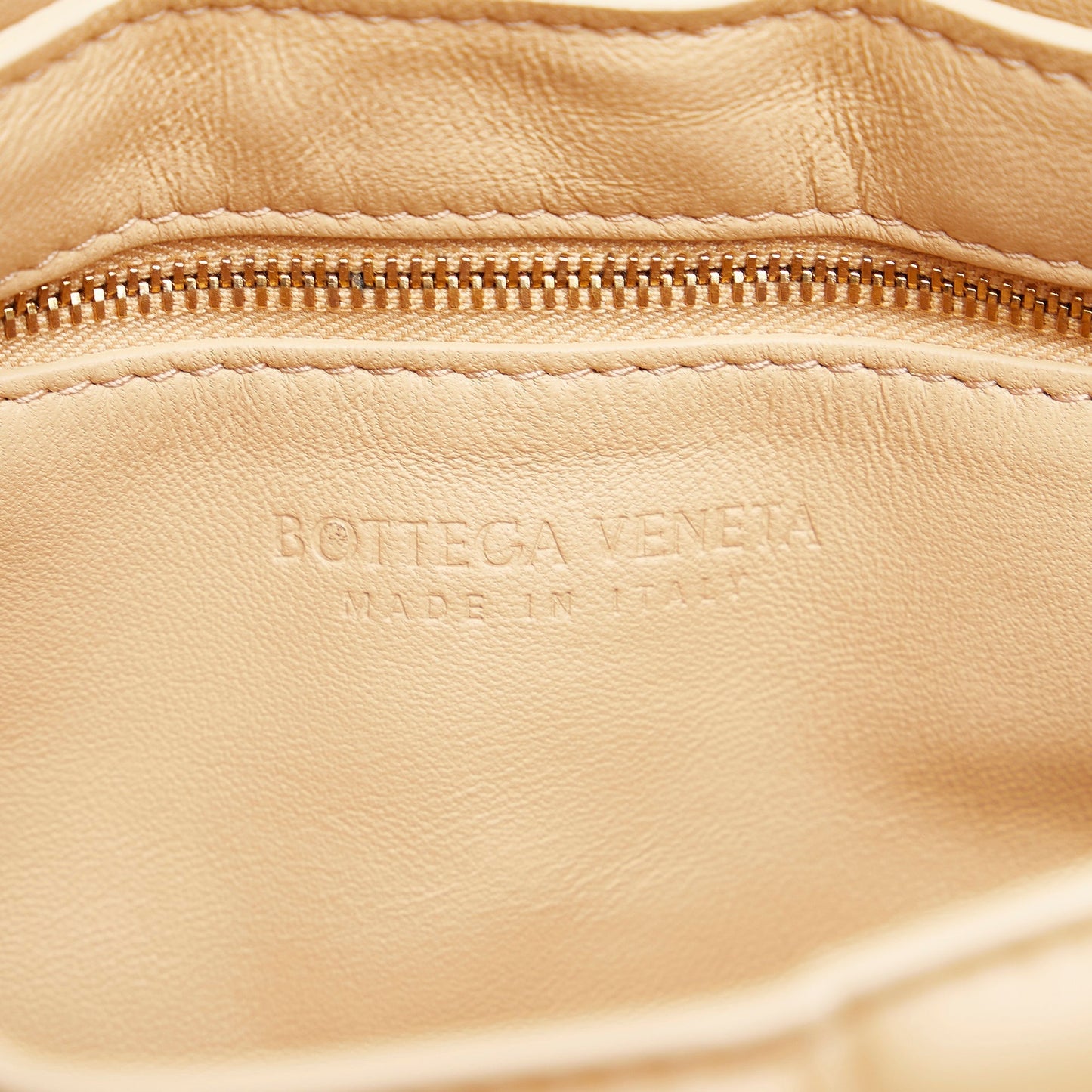 Bottega Veneta Padded Chain Cassette Beige