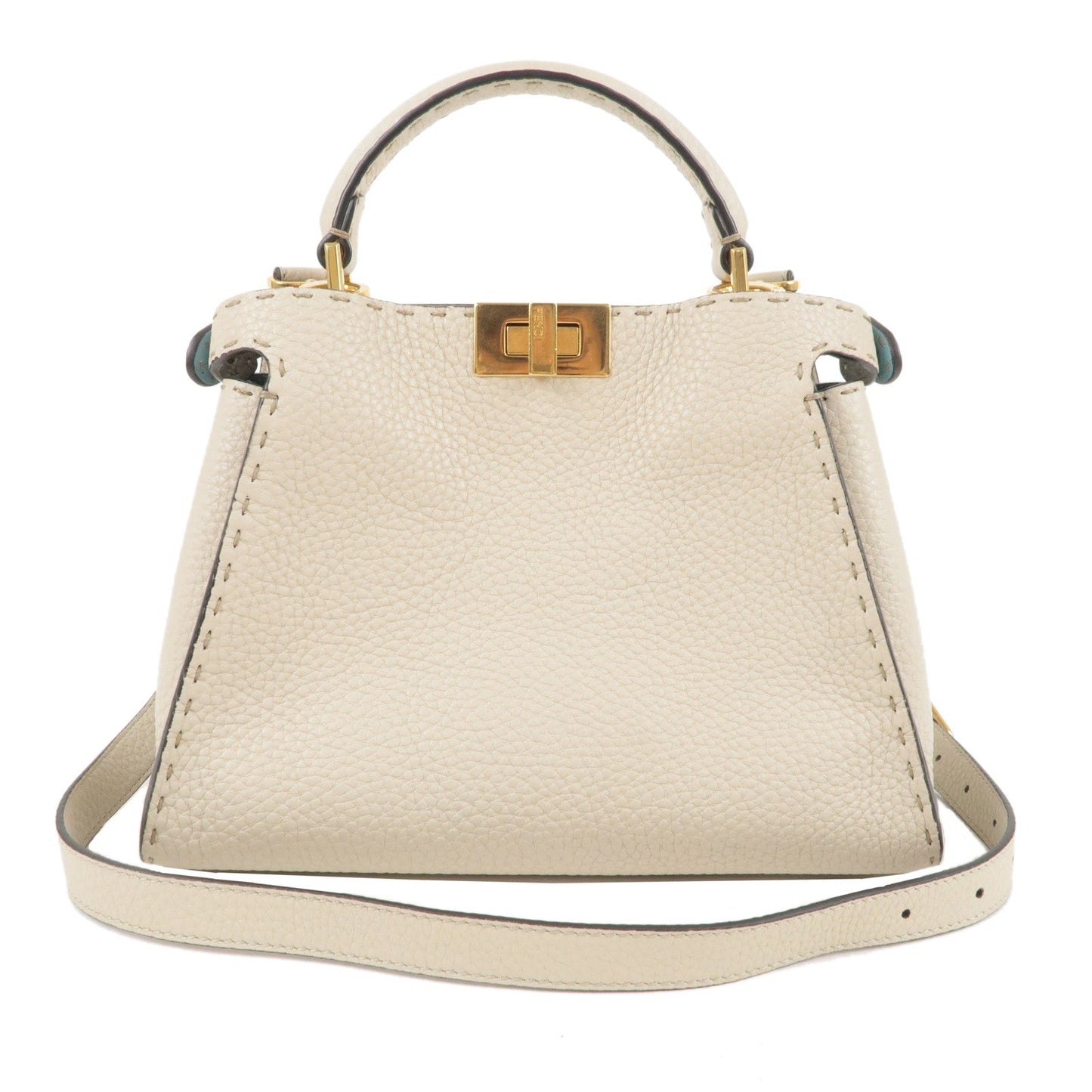 FENDI Selleria Leather Peekaboo Iconic Essentially Bag 8BN302