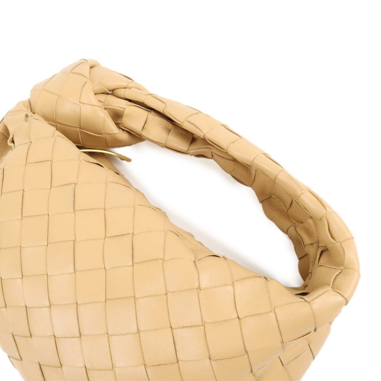 BOTTEGA VENETA Mini Jodie Intrecciato Leather Bag Beige 651876