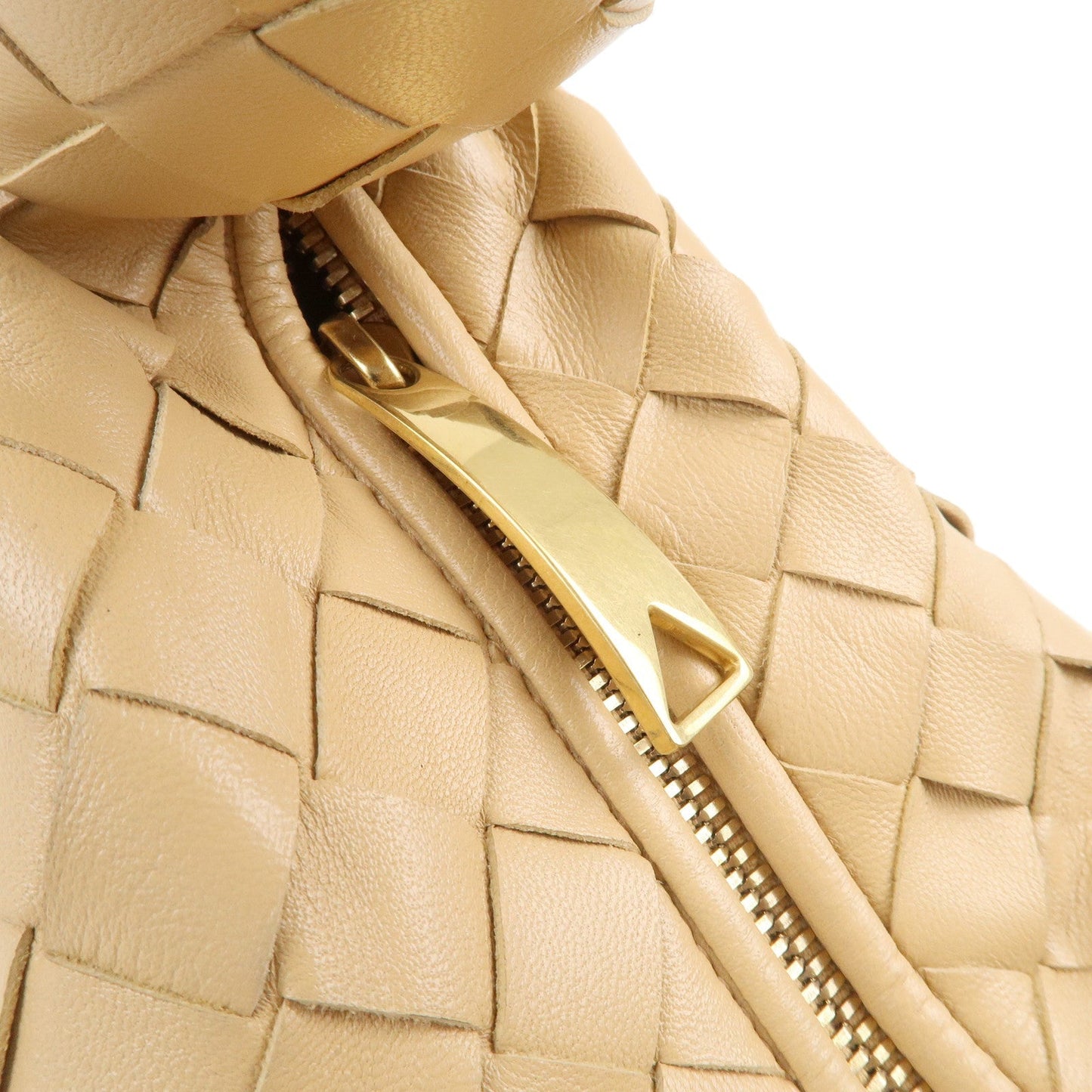 BOTTEGA VENETA Mini Jodie Intrecciato Leather Bag Beige 651876