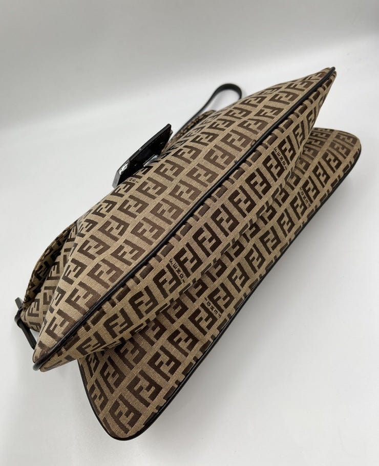 Vintage Fendi Mini Mamma Baguette in Brown Zucchino Canvas