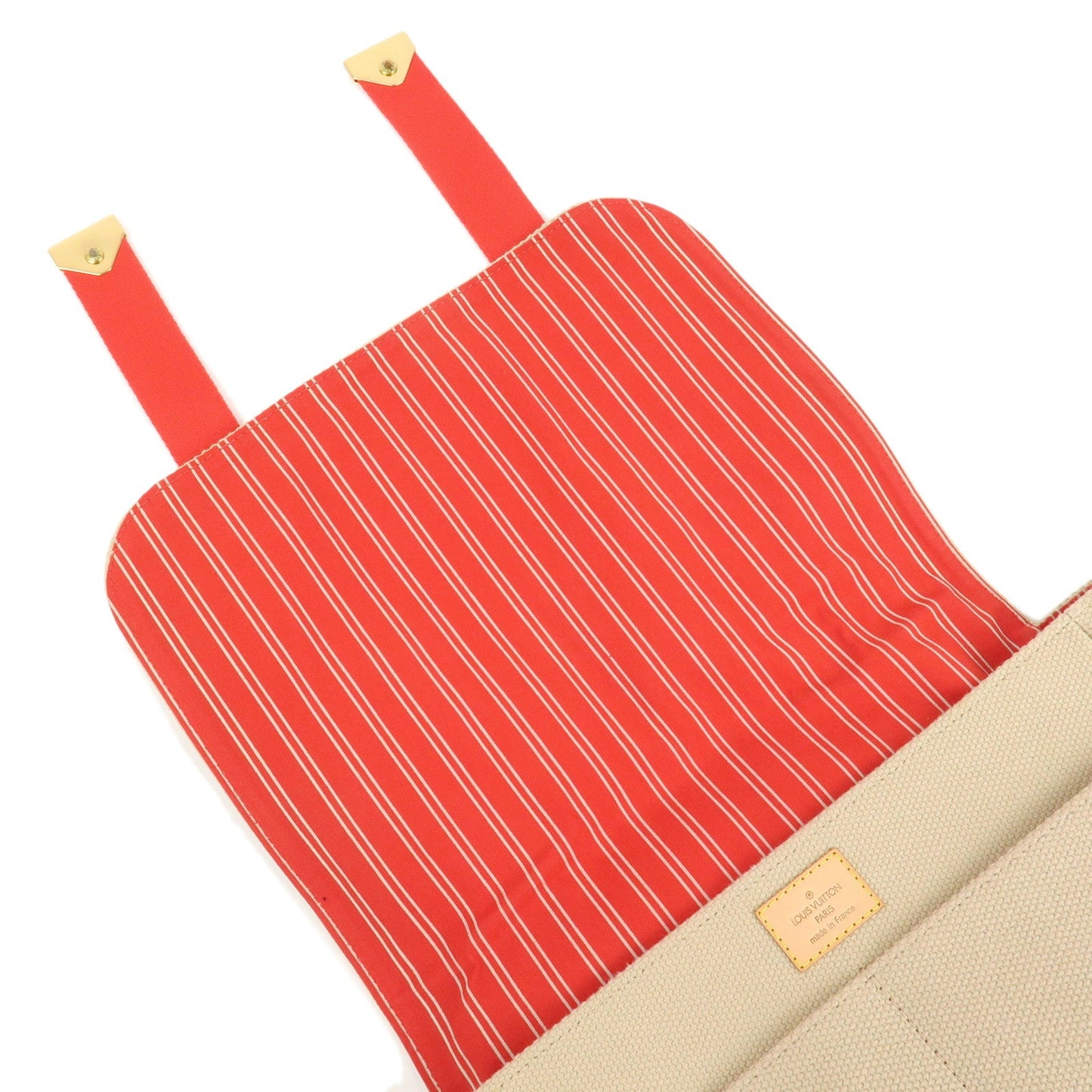 LOUIS VUITTON Antigua Buzas PM Shoulder Bag Beige Red M40041