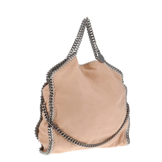 Stella McCartney Neutral Foldover Falabella with Silver Contrast Stitching