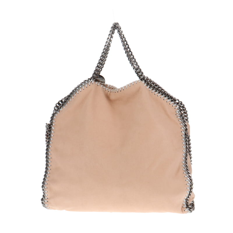 Stella McCartney Neutral Foldover Falabella with Silver Contrast Stitching