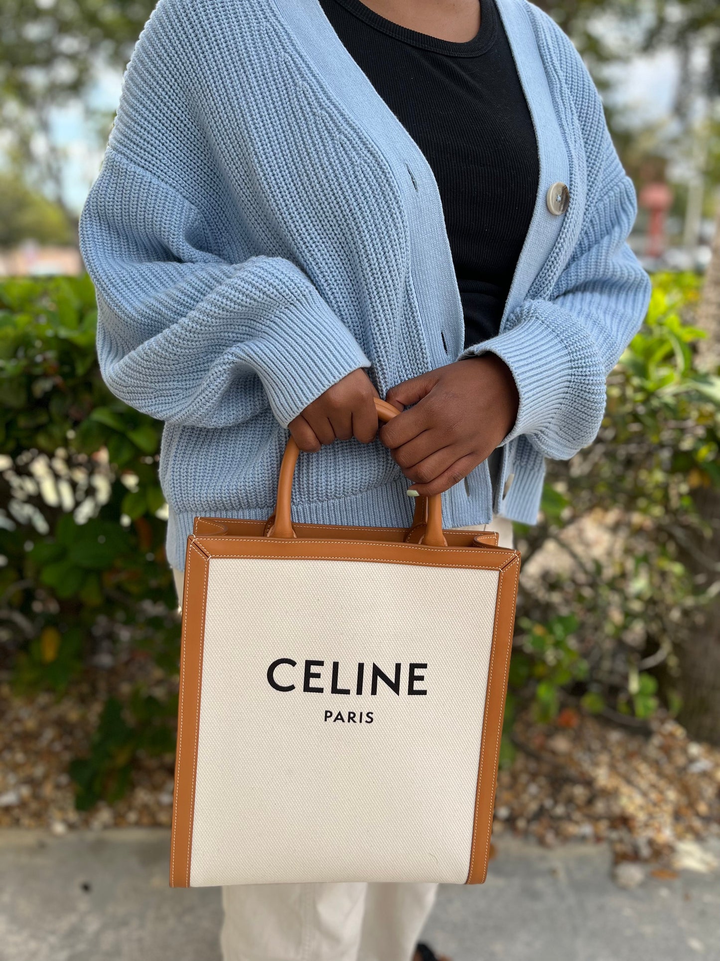 CELINE Canvas Vertical Cabas Tote