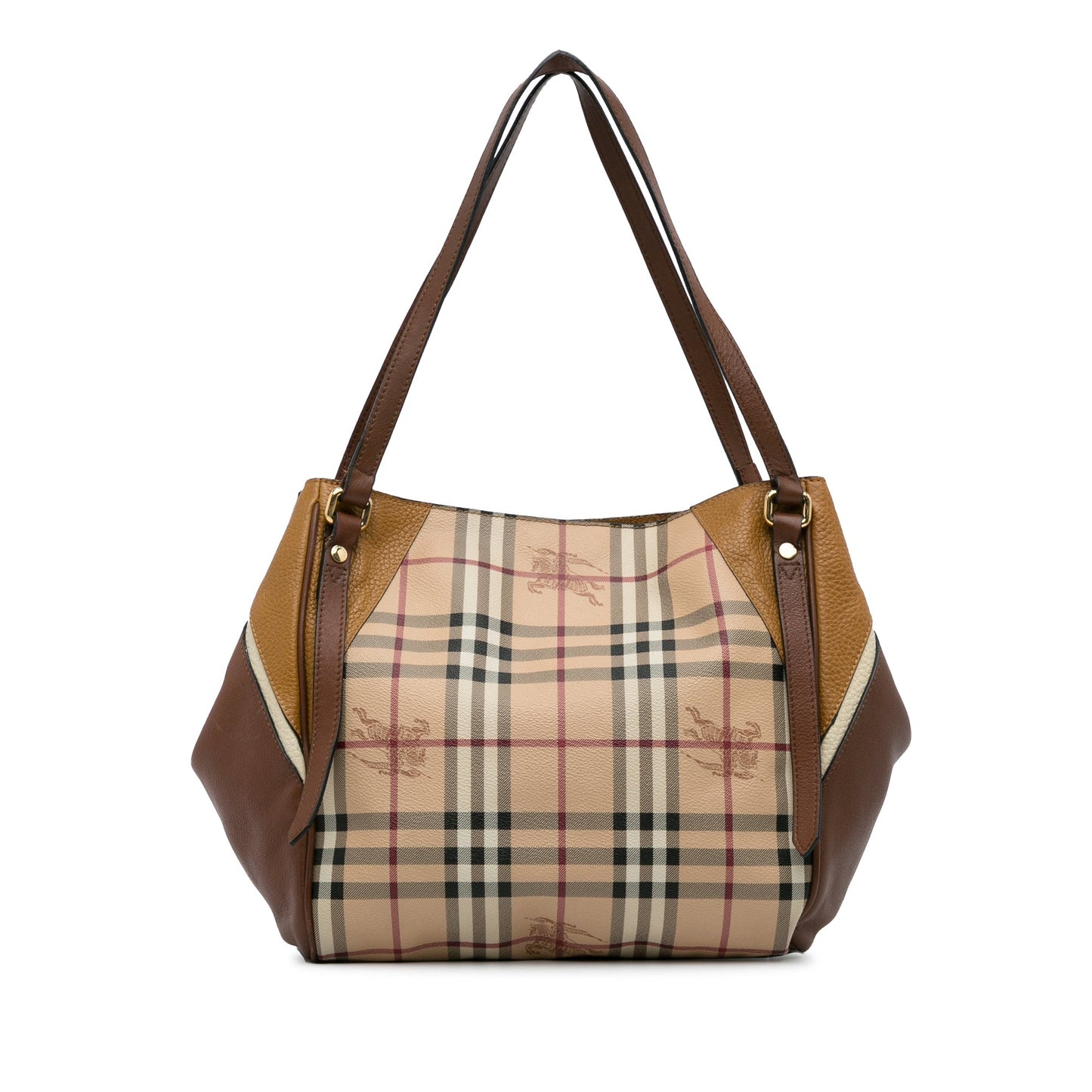 Tan Burberry Haymarket Check Canterbury Tote