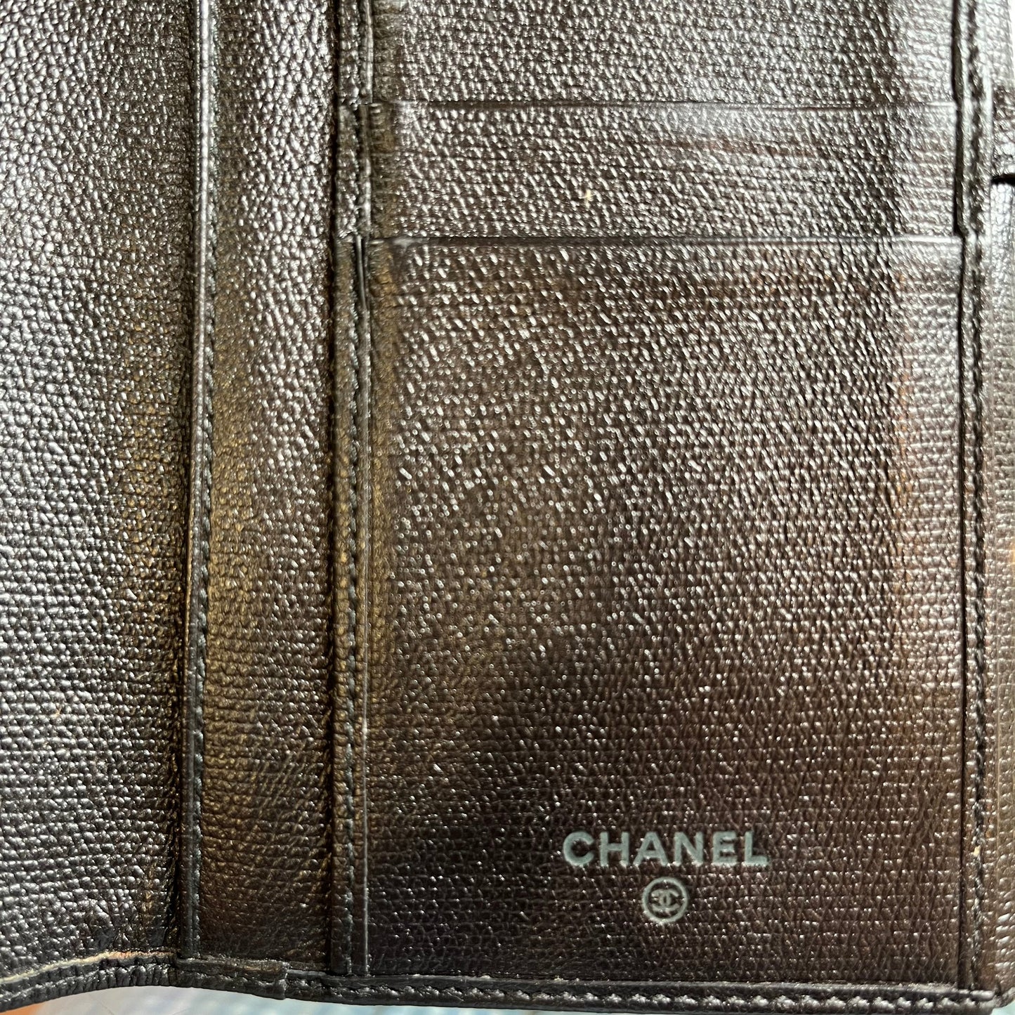 CHANEL Vintage Large Wallet Black  ADI1076