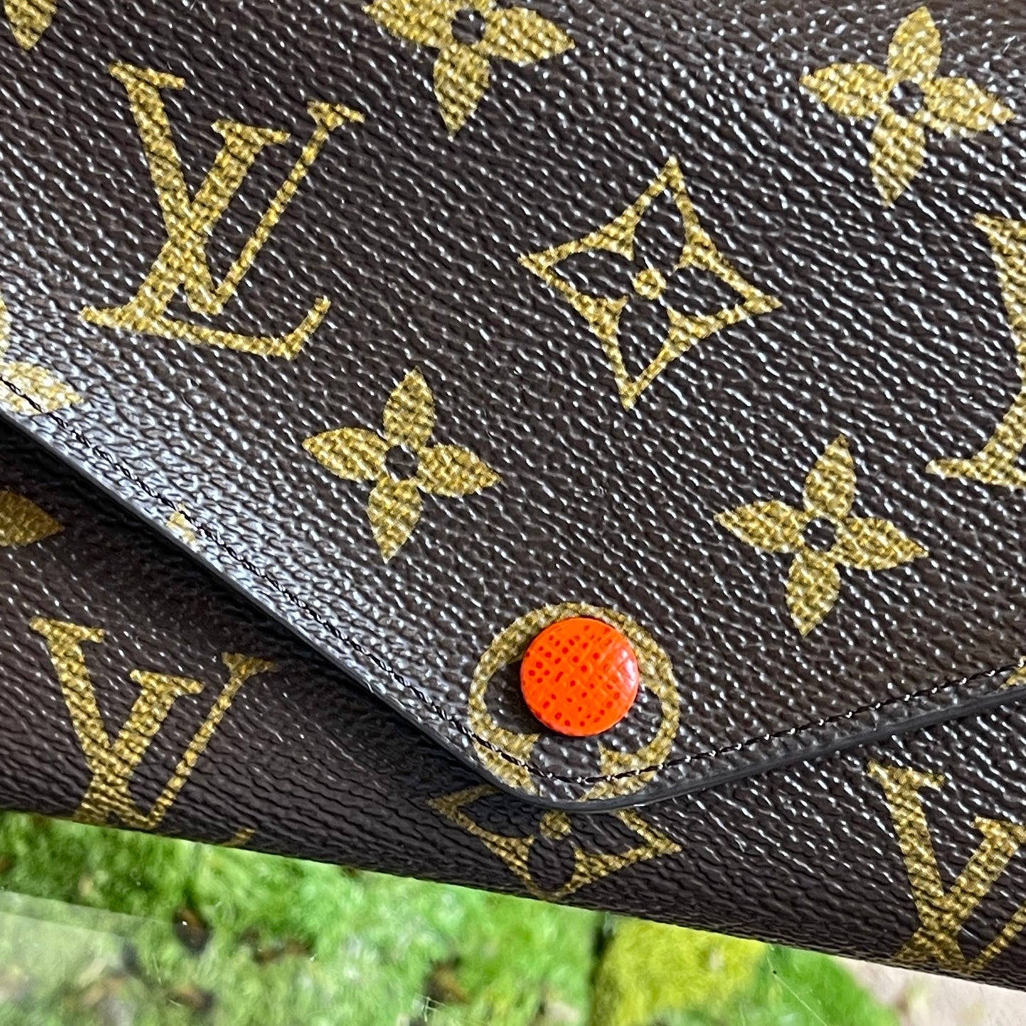 LOUIS VUITTON Josephine Brown Canvas Wallet