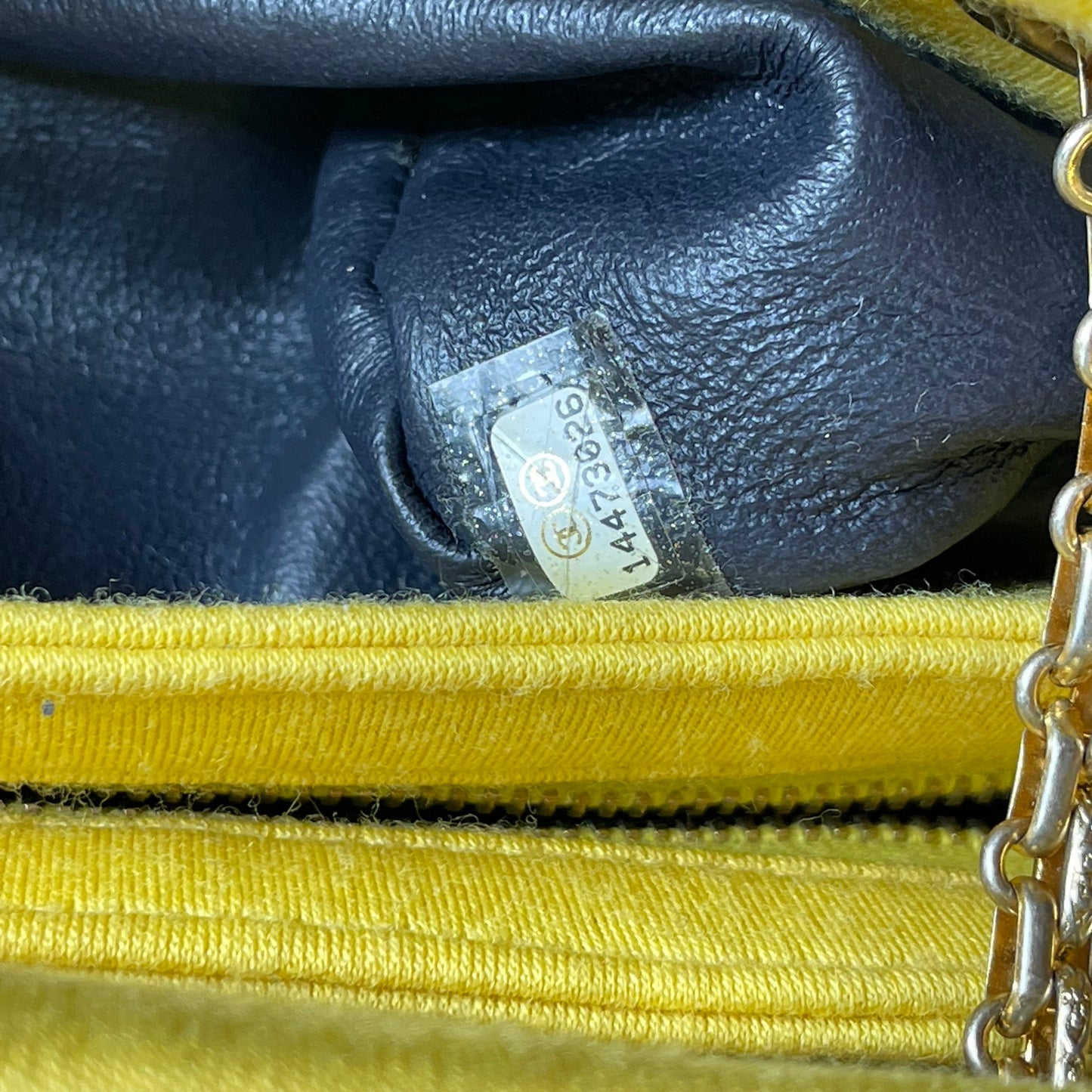 CHANEL Yellow Quilted Jersey Small Just Mademoiselle Bowling Bag