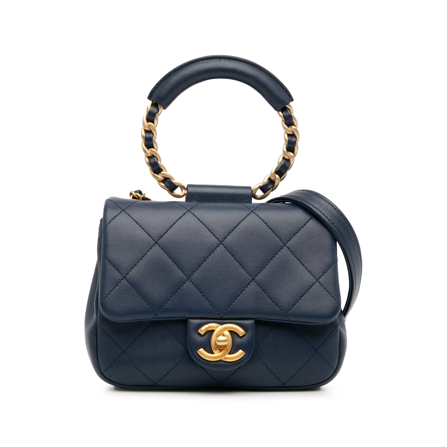 Chanel In the Loop Small Blue Lambskin Gold