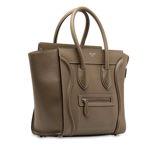 Celine Luggage Handbag Micro Brown