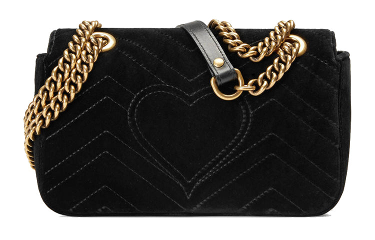 (WMNS) GUCCI GG Marmont ClassicG Crossbody Bag Single Shoulder Bag Black 446744-K4D2T-1000