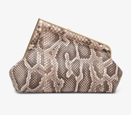 Fendi First Small Pink Python Leather Bag