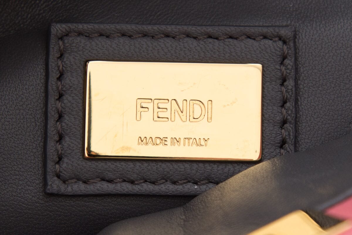 Fendi Pink & Blue Mini Peek-A-Boo Handbag