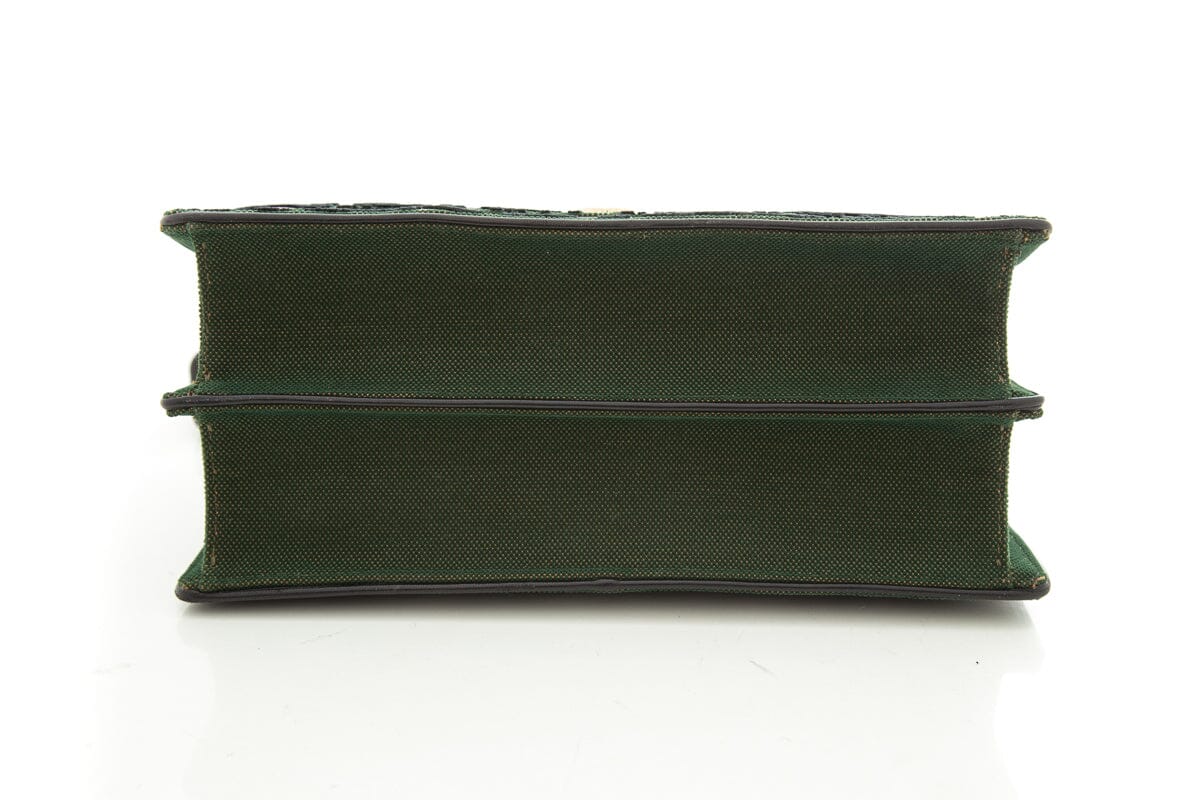 Diorama Green & Pink Velvet Oblique Handbag