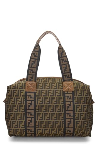 Fendi,  Brown Canvas Zucca Weekender, Brown