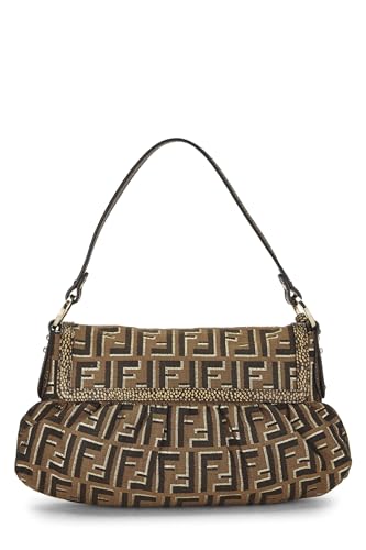 Fendi,  Brown & Gold Zucca Canvas Chef, Gold