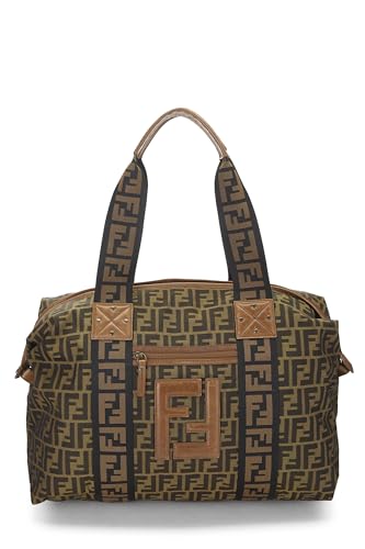 Fendi,  Brown Canvas Zucca Weekender, Brown