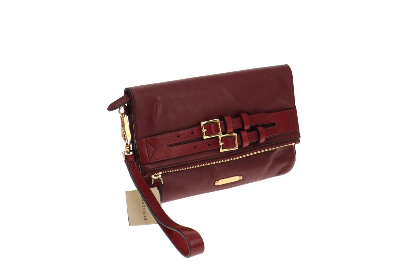 Burberry Adeline Red Claret Folding Wristlet/Clutch