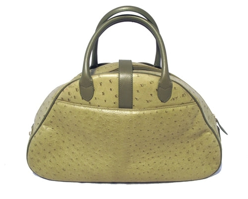 Christian Dior Green Ostrich Leather Handbag